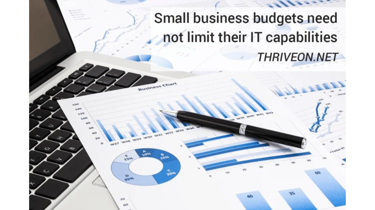 business charts business budget IT capabilities outsource technology management
