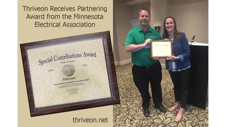 Thriveon Receives Partnering Award from MN Electrical Association