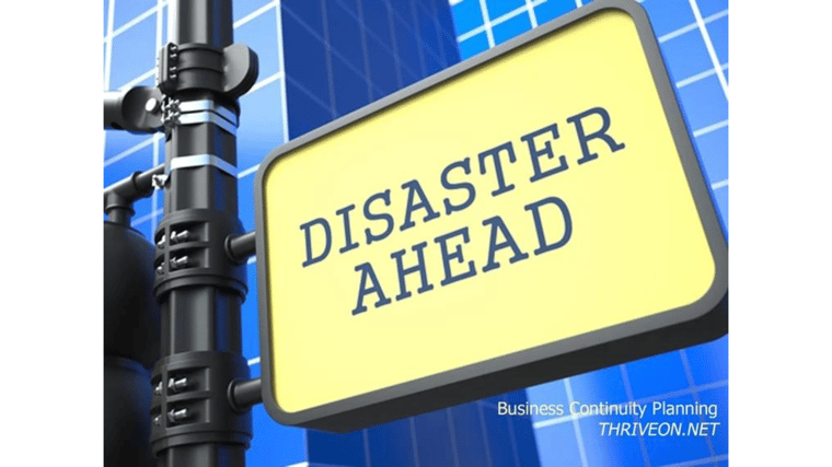 disaster ahead sign potential disasters business continuity