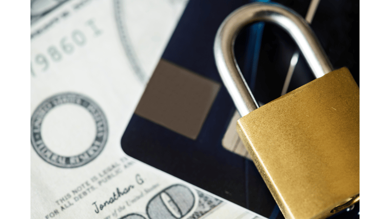 financial security money credit card lock proactive IT management