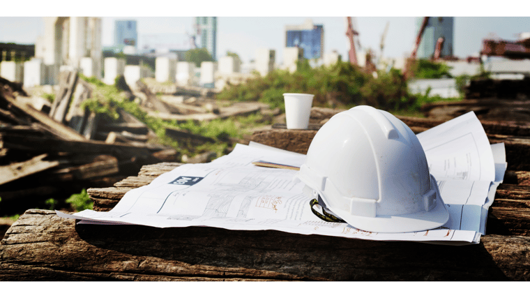 top considersations in the construction industry 2024 hardhat on table eco friendly