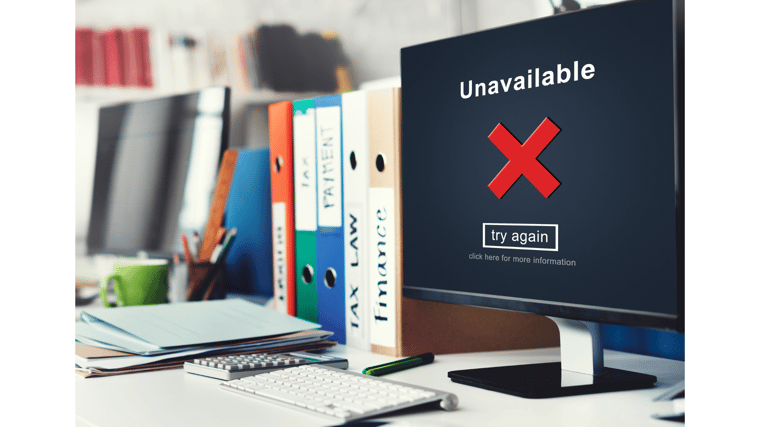 unavailable try again error message on desktop mistakes internal IT