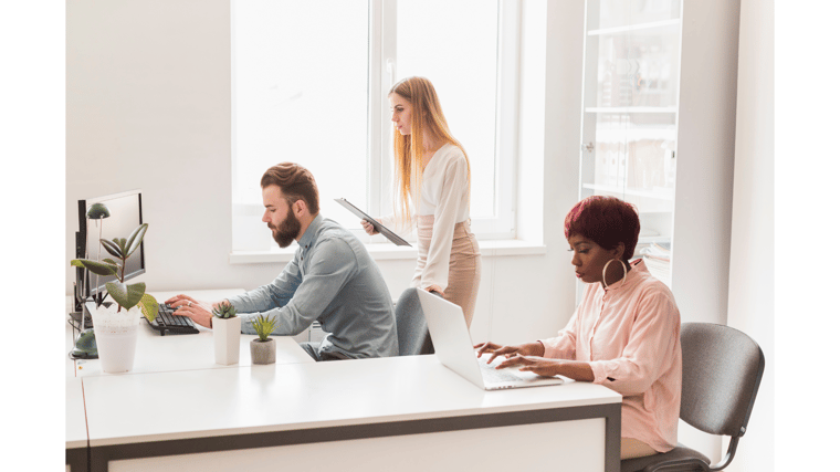 is your workplace modern people working in an office modern workspace