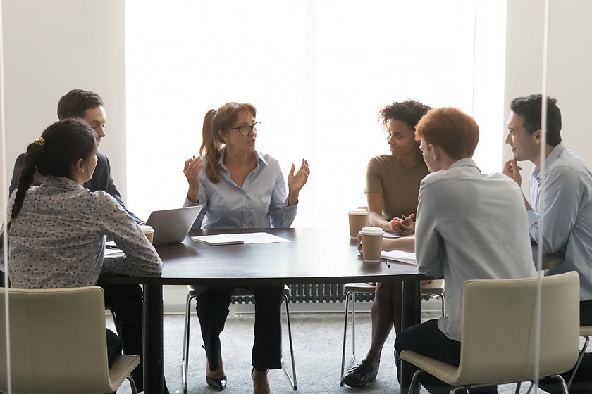 team in meeting